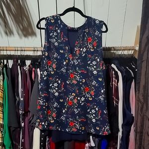 Flowered tank blouse